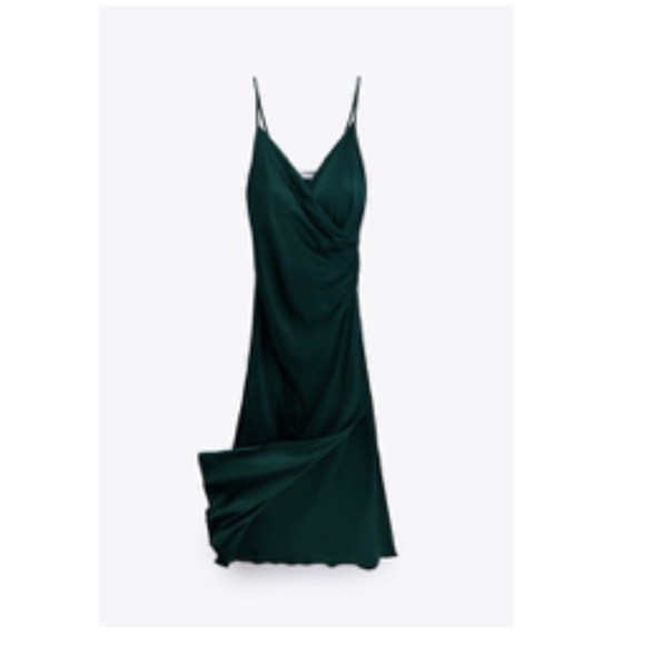 ZARA | GREEN DRESS - Picture 2 of 6